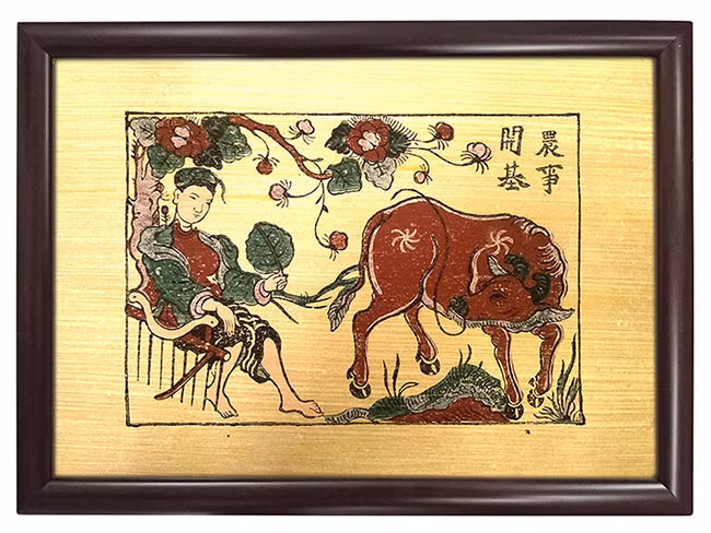 Образ буйвола в народных лубках Донгхо ảnh 6