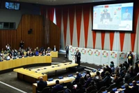 Генеральный секретарь ООН Антониу Гутерриш выступает на специальном мероприятии «SDG Moment» (Момент ЦУР), состоявшемся в штаб-квартире ООН в Нью-Йорке (США), 22 сентября 2025 года. (Фото: Синьхуа)