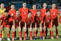 Стартовый состав женской сборной Вьетнама. (Фото: ВИА)