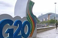 Символ G20 в Рио-де-Жанейро (Бразилия) в ноябре прошлого года. Фото: Синьхуа/ВИА