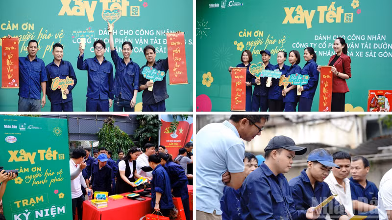 Мероприятие прошло на территории филиала вагонного депо Сайгон и включало в себя акции благодарности, вручение новогодних подарков и памятные фотосессии для более чем 100 работников – непосредственных участников проекта «Поезд счастья», который помогает тысячам трудящихся вернуться домой на Тэт.