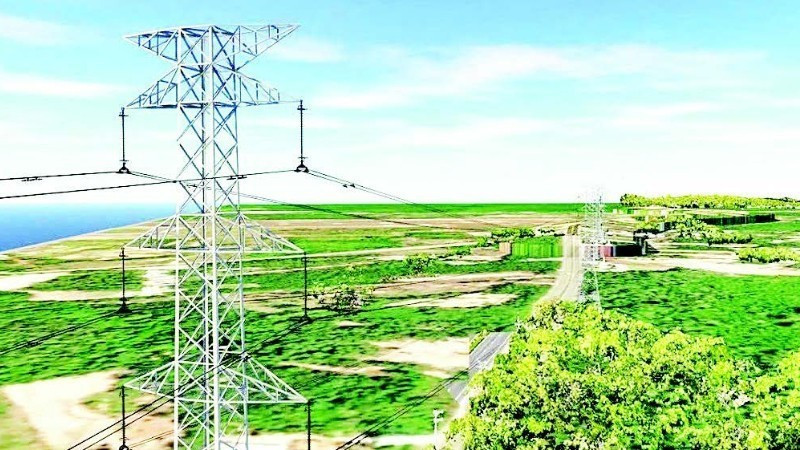 Модель линии электропередачи, подключенной к трансформаторной подстанции 220/110 кВ Фукуок.