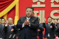 Генеральный секретарь, Председатель Государственного совета КНДР Ким Чен Ын на IX съезде Трудовой партии Кореи, 23 февраля 2026 года. Фото: KCNA