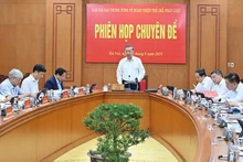 Генеральный секретарь ЦК КПВ То Лам выступает на заседании. Фото: Данг Кхоа