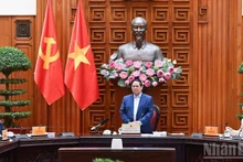 Премьер-министр Фам Минь Тьинь выступает на заседании. Фото: Чан Хай