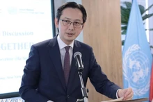 Посол До Хунг Вьет, глава постоянной миссии Вьетнама при ООН, выступает на мероприятии. Фото: ВИА