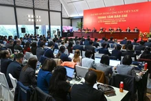 Общий вид пресс-конференции.