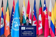 Замминистра иностранных дел Нго Ле Ван выступает на пленарном заседании высокого уровня. Фото: ВИА