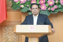 Премьер-министр Фам Минь Тьинь выступает на заседании. Фото: Чан Хай