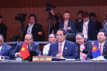 Премьер-министр Фам Минь Тьинь на саммите. Фото: VGP