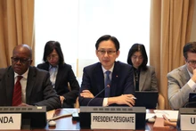 Посол До Хунг Вьет выступает на консультациях. Фото: ВИА