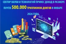 В январе 2026 года поступления в сфере науки и технологий составили почти 500 трлн донгов