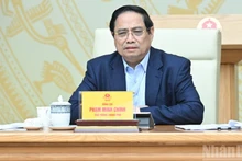 Премьер-министр Фам Минь Тьинь выступает на конференции. Фото: Чан Хай