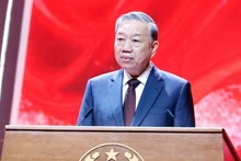 Генеральный секретарь ЦК КПВ То Лам выступает на церемонии. Фото: ВИА