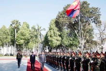 Во Вьентьяне состоялась церемония встречи Генерального секретаря ЦК КПВ То Лама