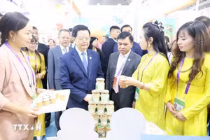 Вице-премьер Май Ван Тьинь посещает вьетнамские стенды на 22-й выставке ЭКСПО «Китай-АСЕАН» в сентябре 2025 года. Фото: ВИА