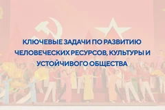 [Инфографика] Ключевые задачи по развитию человеческих ресурсов, культуры и устойчивого общества 