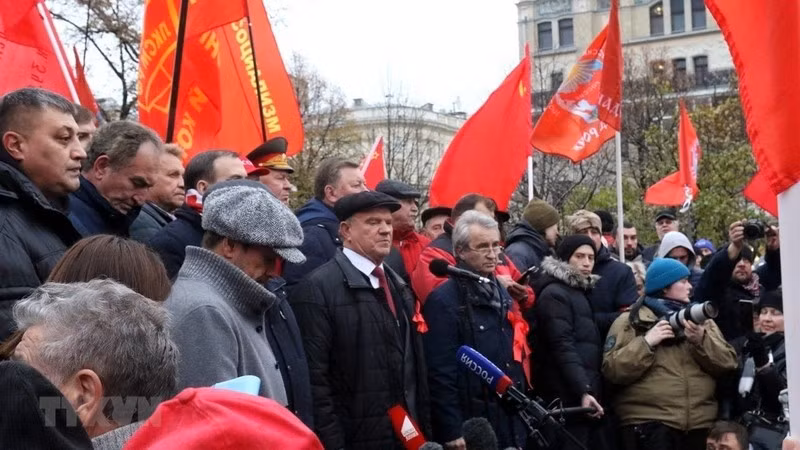Митинг, посвященный 105-летию Великой Октябрьской революции. Москва, 7 ноября 2022 года. Фото: ВИА