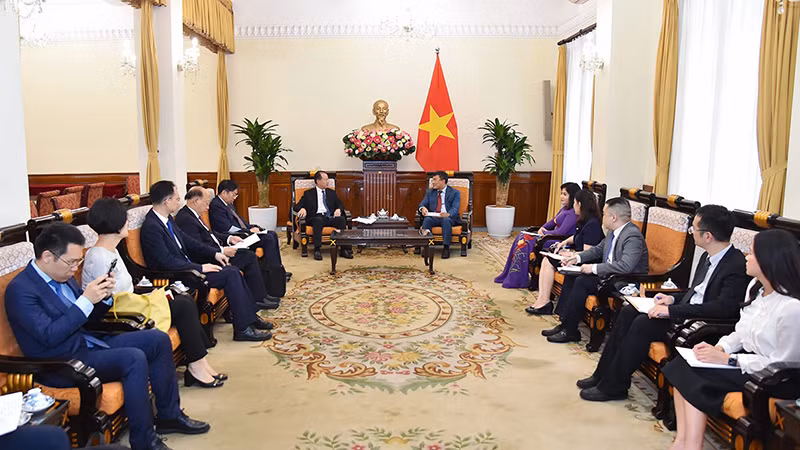Общий вид замглавы МИД Вьетнама и г-н Фу Цзыина.