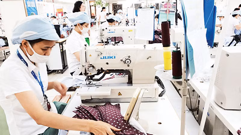 Производственная деятельность в швейной корпорации №10. Фото: Кхак Киен