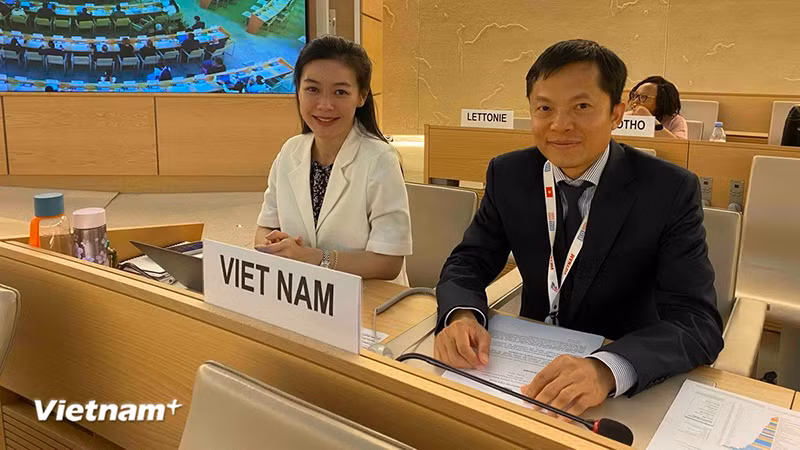 Вьетнамская делегация на 56-й сессии Совета ООН по правам человека. Фото: vietnamplus.vn