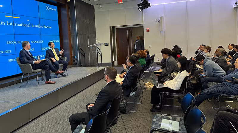 Общий вид семинара по вьетнамско-американским отношениям в Брукингском институте. Фото: МИД Вьетнама 