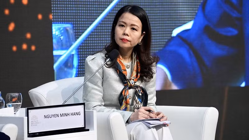 Заместитель Министра иностранных дел Нгуен Минь Ханг выступает на форуме. Фото: МИД Вьетнама