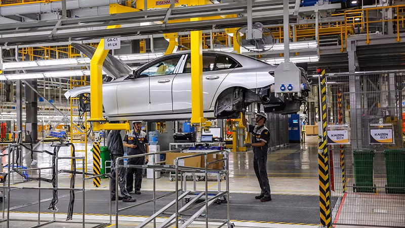 Завод по производству электромобилей и электромотоциклов VinFast в г. Хайфоне. Фото: ВИА