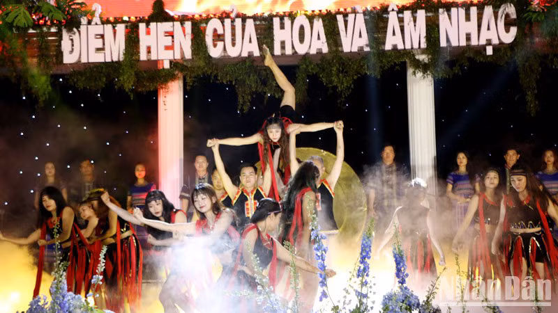 Художественный номер на открытии недели туризма провинции Ламдонг. 