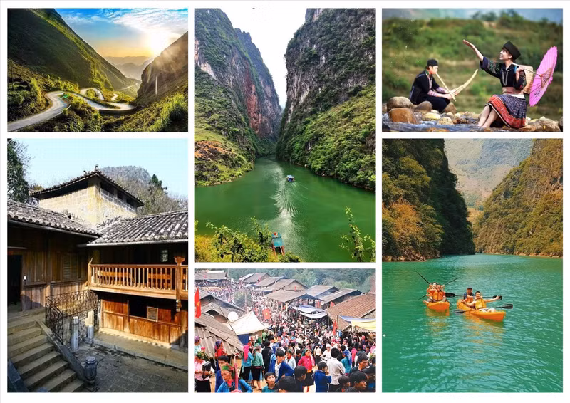 Река Ньокуэ является одной из самых красивых рек на каменном плато Хажанг. Фото: baodantoc.vn