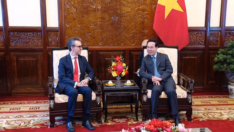 Президент Во Ван Тхыонг и Посол Джорджо Алиберти. Фото: Хонг Куан