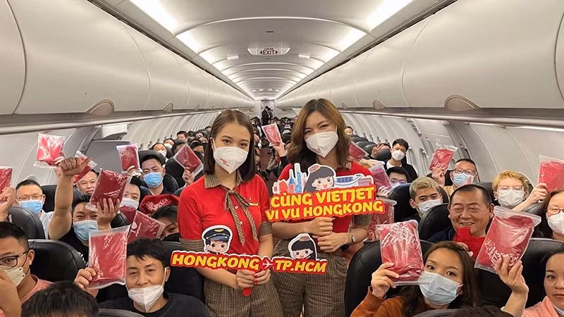 «Vietjet Air» возобновила прямые рейсы между г. Хошимином и Гонконгом (Китай)
