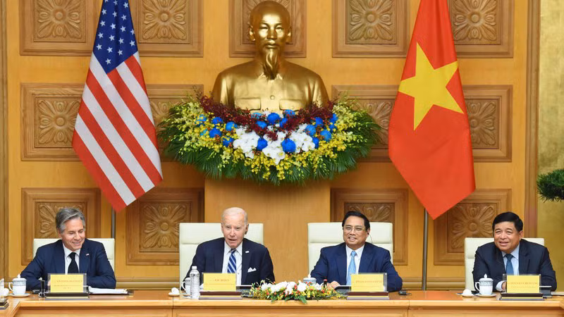 Вьетнамско-американский саммит по инвестициям и инновациям состоялся 11 сентября в здании Правительства. Фото: Чан Хай 