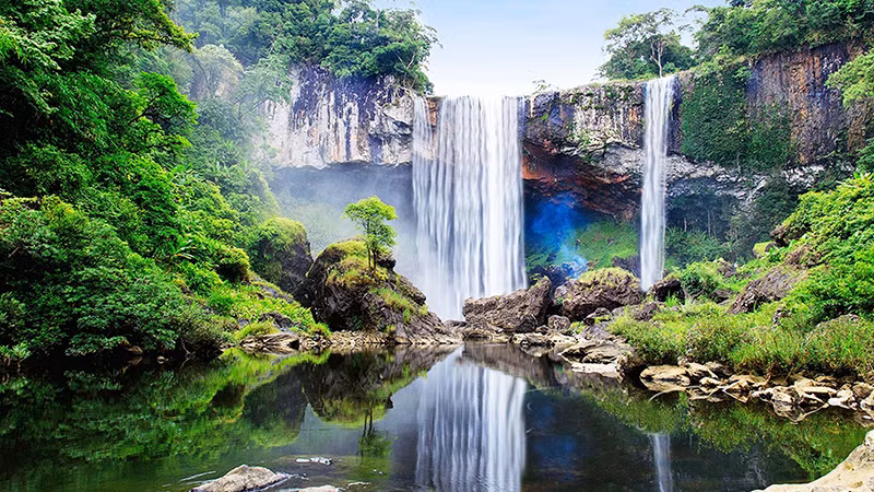 Водопад K50 во Всемирном биосферном заповеднике Конханынг (провинция Жалай). Фото: Фан Нгуен 