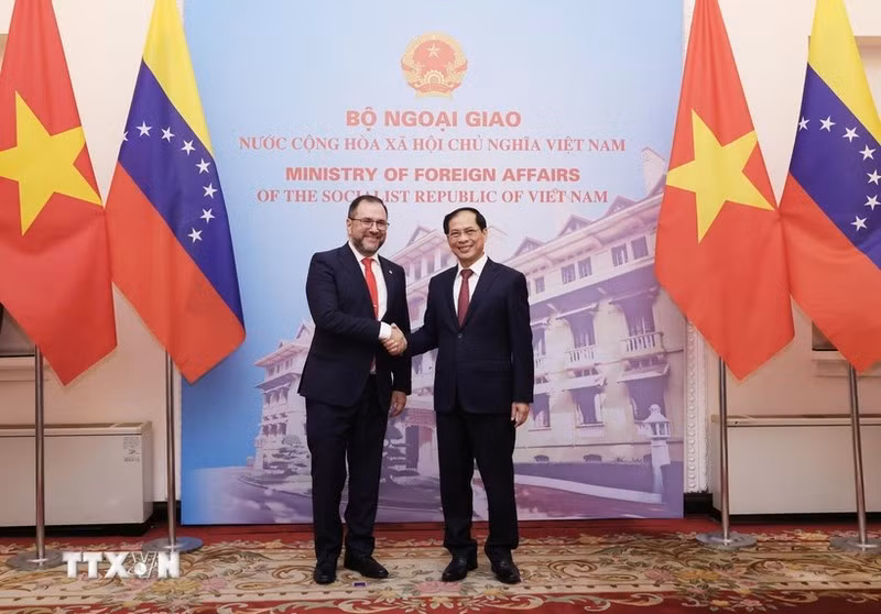 Министр иностранных дел Буй Тхань Шона и Министр иностранных дел Иван Хиль Пинто. Фото: ВИА