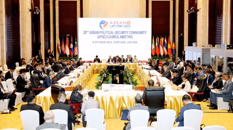 Общий вид конференции Сообщества в сфере политики и безопасности АСЕАН.