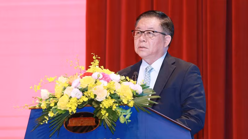 Товарищ Нгуен Чонг Нгиа выступает на конференции. Фото: ВИА