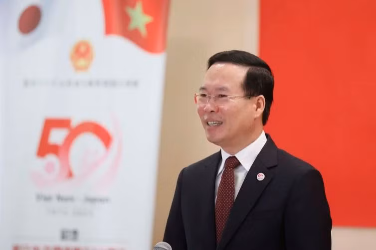 Президент Во Ван Тхыонг выступает с речью. Фото: ВИА