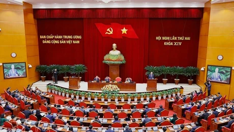 Церемония открытия Второго пленума ЦК КПВ XIV созыва. (Фото: ВИА)