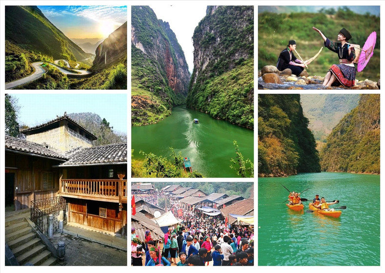 Река Ньокуэ является одной из самых красивых рек на каменном плато Хажанг. Фото: baodantoc.vn Река Ньокуэ является одной из самых красивых рек на каменном плато Хажанг. Фото: baodantoc.vn