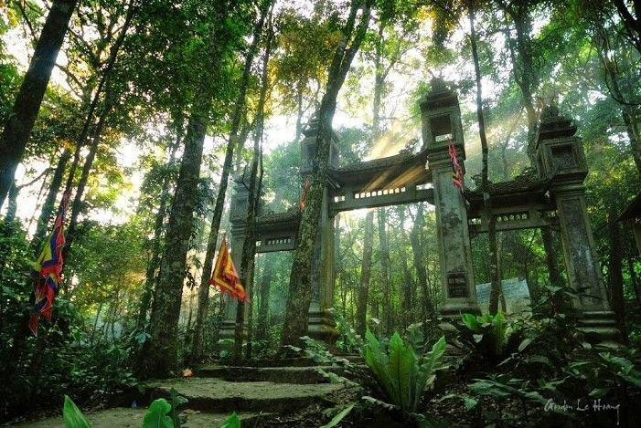 Сказочный пейзаж храма Тхыонг. Фото: vuonquocgiabavi.com.vn Сказочный пейзаж храма Тхыонг. Фото: vuonquocgiabavi.com.vn