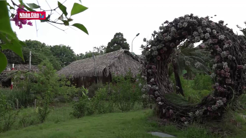 Традиционные дома с соломенной крышей во Вьетнамском культурном пространстве на земле Тхань.