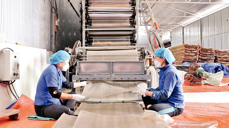 После сушки на солнце вермишель помещают в машину для резки. После сушки на солнце вермишель помещают в машину для резки.