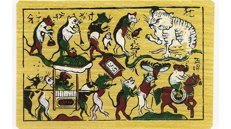 Лубочная картинка «Мышиная свадьба». Лубочная картинка «Мышиная свадьба».