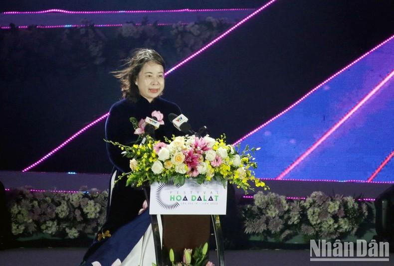 Вице-президент Во Тхи Ань Суан выступает на церемонии. Вице-президент Во Тхи Ань Суан выступает на церемонии.