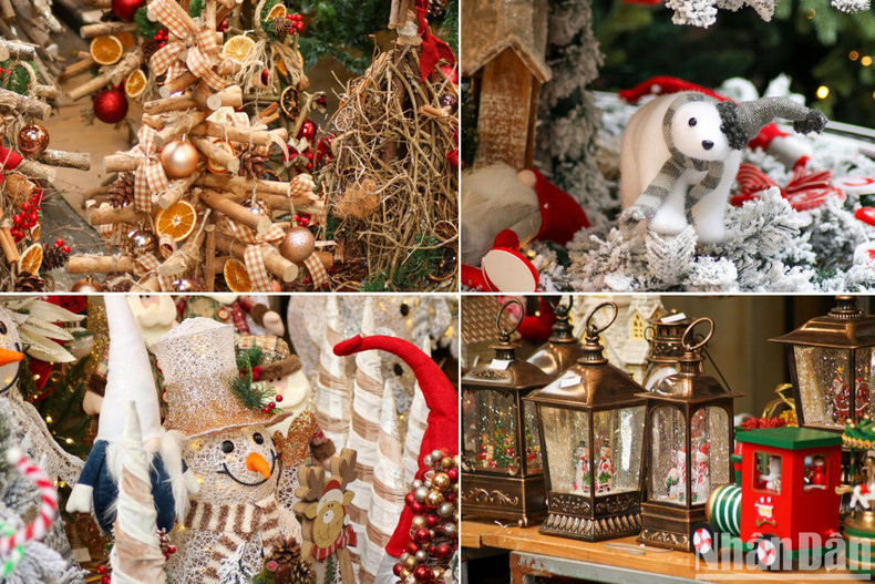 Здесь продаются разнообразные украшения разных размеров и разного цвета, что делает улицу блестящей даже днем.