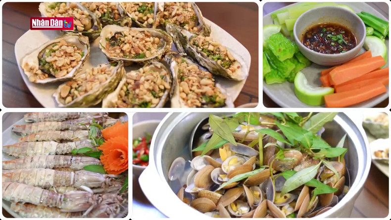 Посещая пляж Хоаньшон, туристы смогут попробовать свежие морепродукты. Посещая пляж Хоаньшон, туристы смогут попробовать свежие морепродукты.