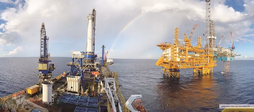 Газодобывающая платформа на месторождении Шаованг-Дайнгует.