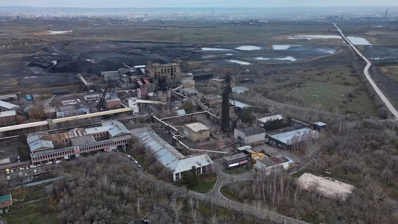 Шахта им. Костенко в Карагандинской области Казахстана, где произошел пожар. Фото: Рейтер