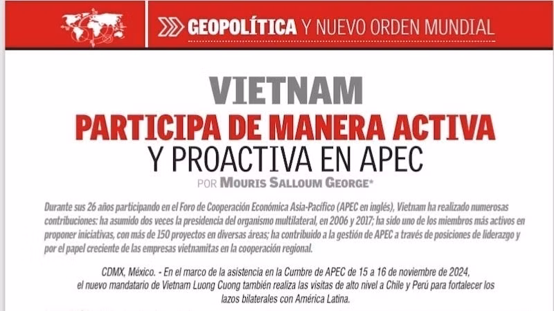 Статья в газете «Voces Del Periodista». Фото: ВИА